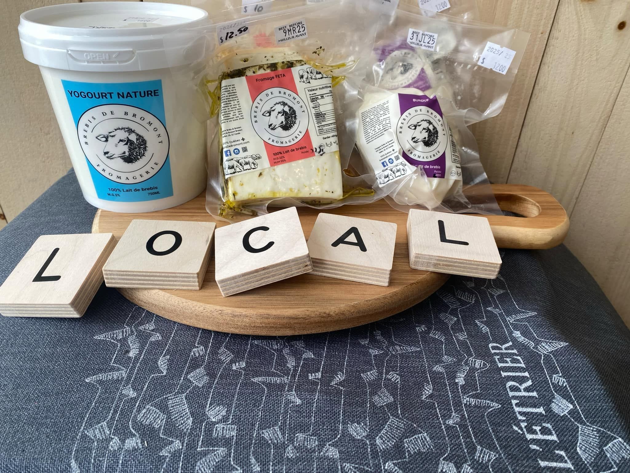 Local products displayed in the boutique